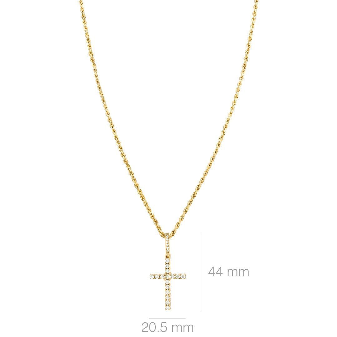 Yellow 14k Yellow Gold Diamond Cross 1.30 Ctw