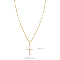 Thumbnail for Yellow 14k Yellow Gold Diamond Cross 1.30 Ctw