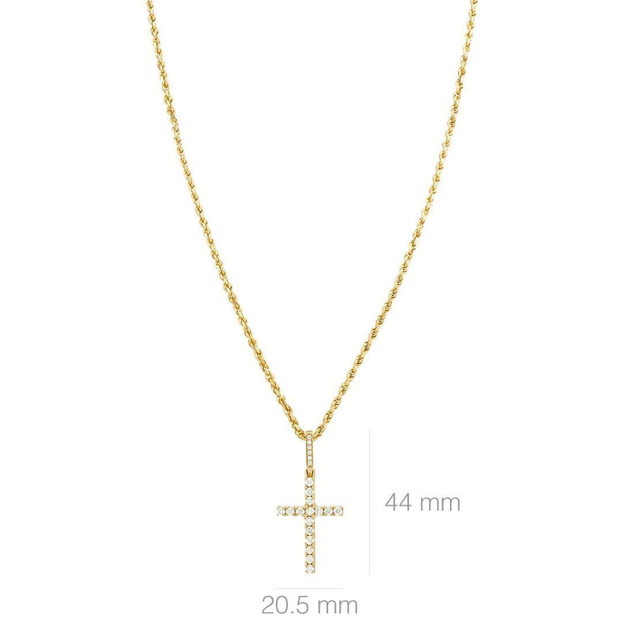 Yellow 14k Yellow Gold Diamond Cross 1.30 Ctw
