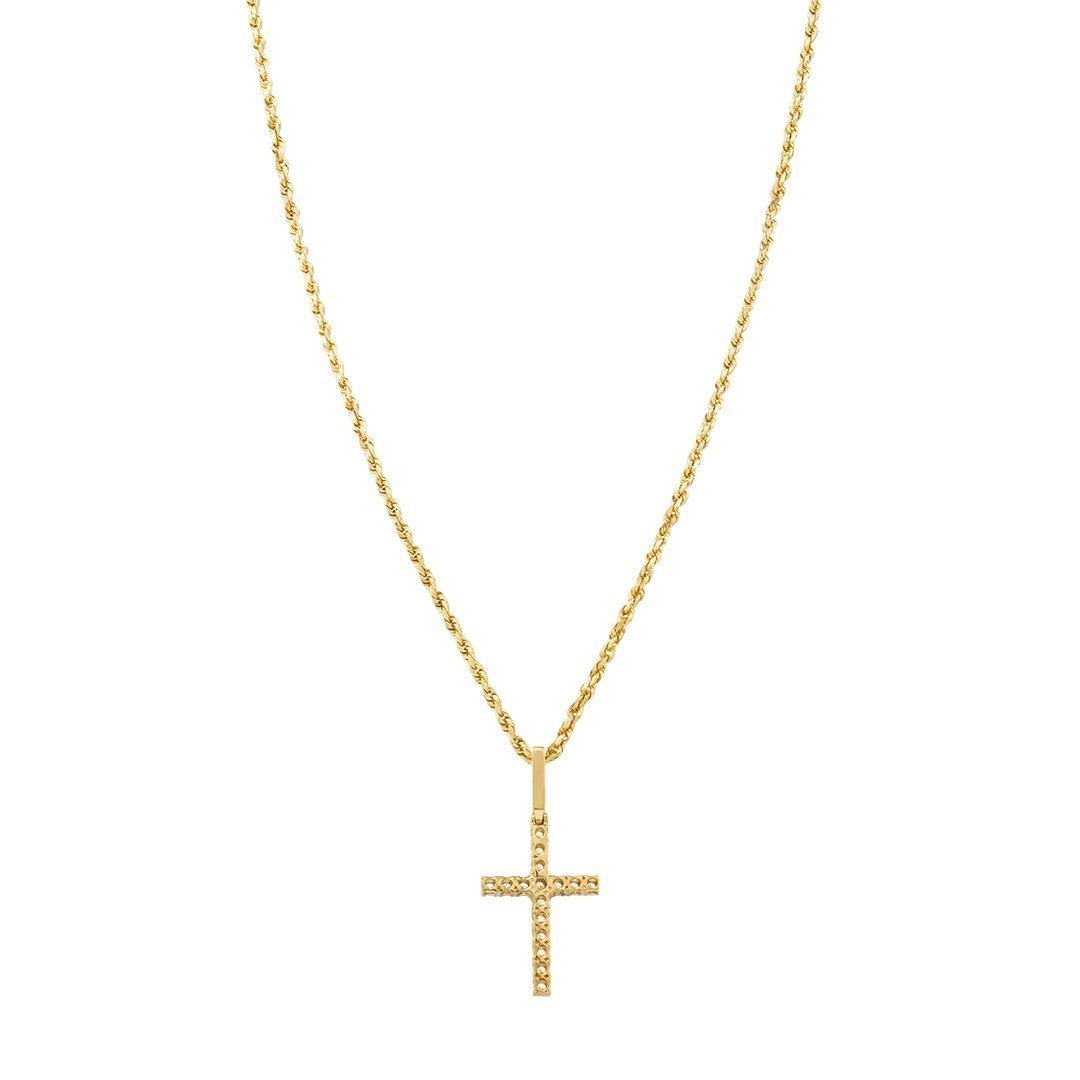 Yellow 14k Yellow Gold Diamond Cross 1.30 Ctw