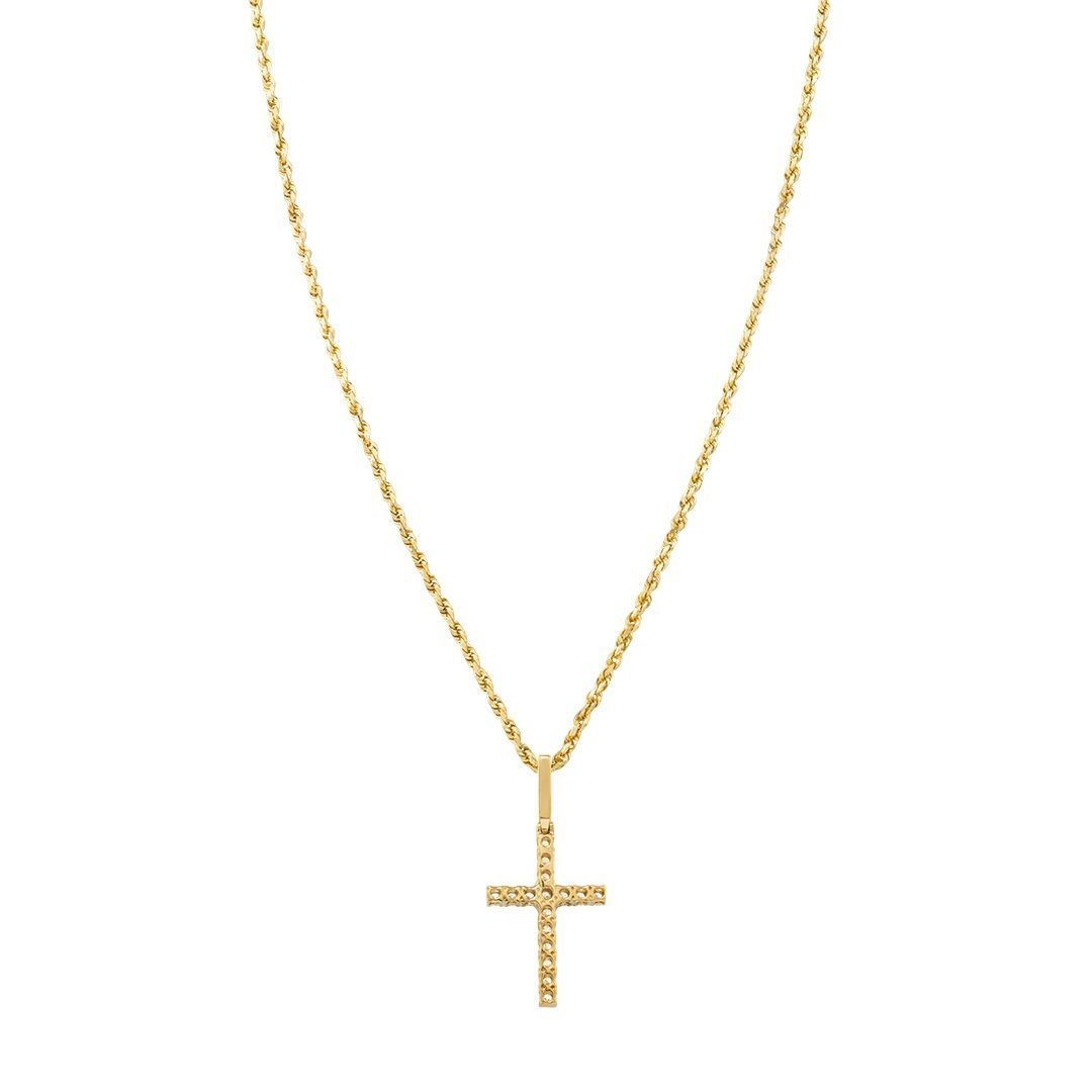 Yellow 14k Yellow Gold Diamond Cross 1.30 Ctw