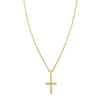 Thumbnail for Yellow 14k Yellow Gold Diamond Cross 1.30 Ctw