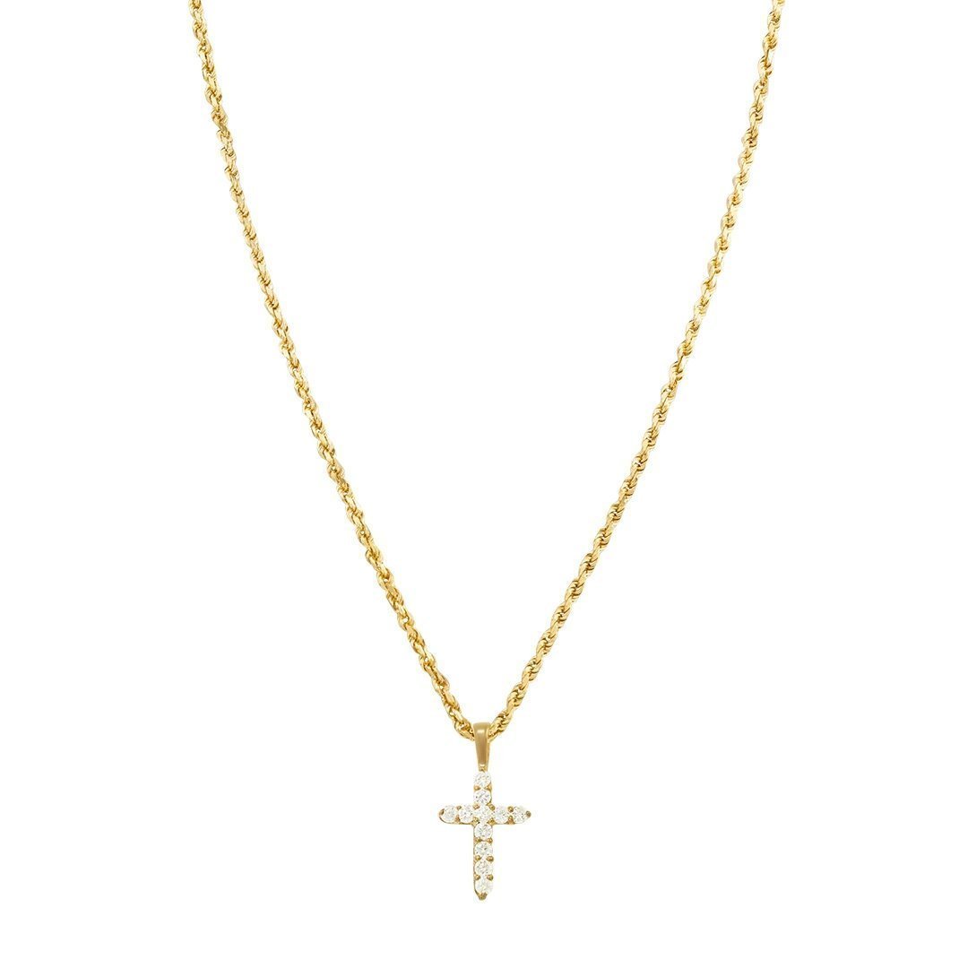 Yellow 14k Yellow Gold Diamond Cross Pendant 0.61 Ctw