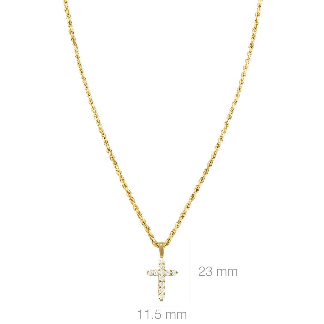 Yellow 14k Yellow Gold Diamond Cross Pendant 0.61 Ctw