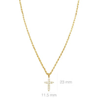 Thumbnail for Yellow 14k Yellow Gold Diamond Cross Pendant 0.61 Ctw