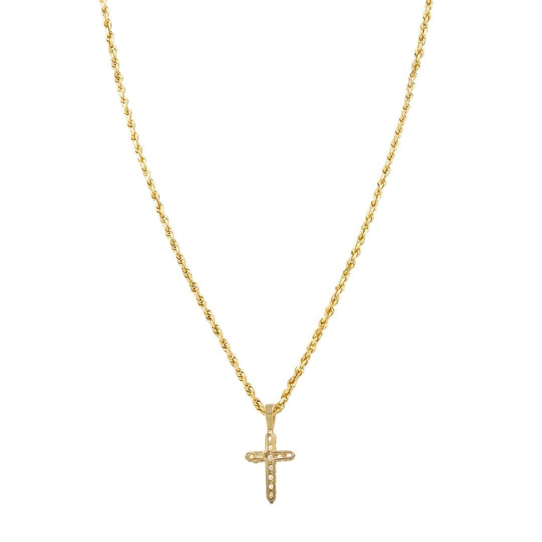 Yellow 14k Yellow Gold Diamond Cross Pendant 0.61 Ctw