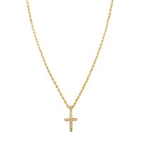 Thumbnail for Yellow 14k Yellow Gold Diamond Cross Pendant 0.61 Ctw