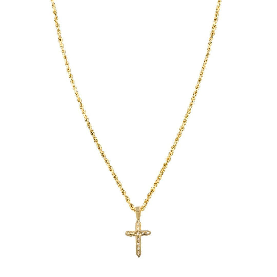 Yellow 14k Yellow Gold Diamond Cross Pendant 0.61 Ctw
