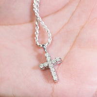 Thumbnail for Yellow 14k Yellow Gold Diamond Cross Pendant 0.61 Ctw