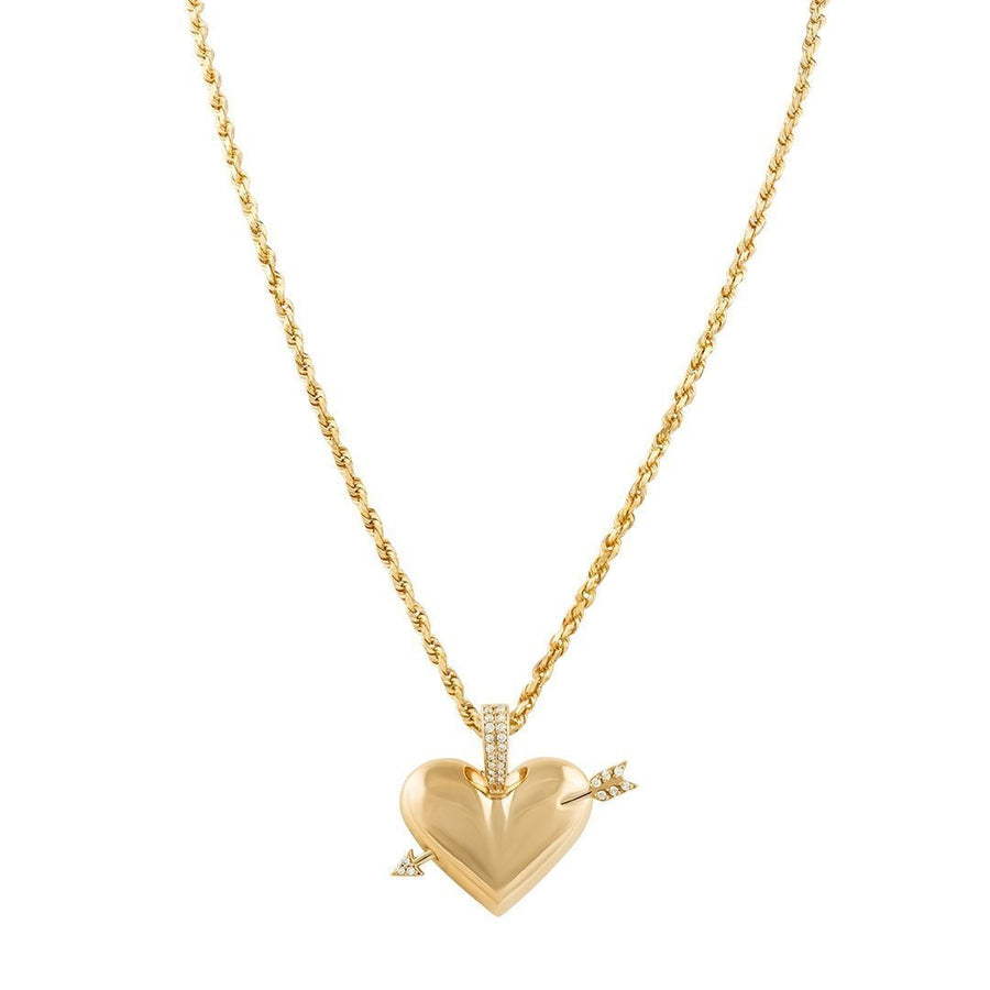 Yellow 14k Yellow Gold Diamond Heart Pendant 0.18 Ctw