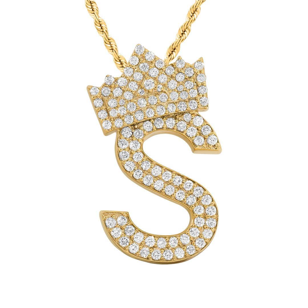 Diamond initial s pendant Clearance