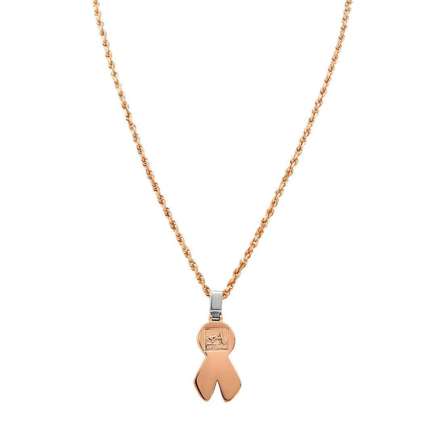 14k Yellow Gold Diamond Ribbon Pendant 3.25 Ctw