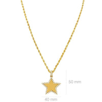 Thumbnail for 14k Yellow Gold Diamond Star Pendant 3.50 Ctw