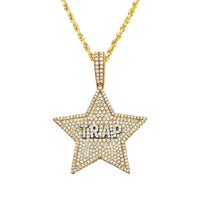 Thumbnail for 14k Yellow Gold Diamond Trap Star Pendant 2.25 Ctw