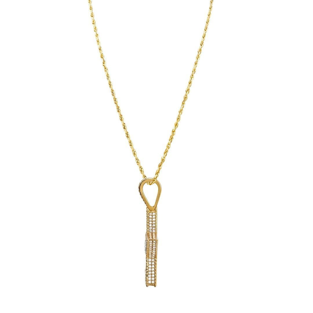 14k Yellow Gold Diamond Trap Star Pendant 2.25 Ctw