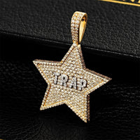 Thumbnail for 14k Yellow Gold Diamond Trap Star Pendant 2.25 Ctw