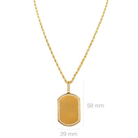 14k Yellow Gold Dog Tag Pendant 1.25 Ctw – Avianne Jewelers