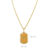 Thumbnail for 14k Yellow Gold Dog Tag Pendant 1.15 Ctw