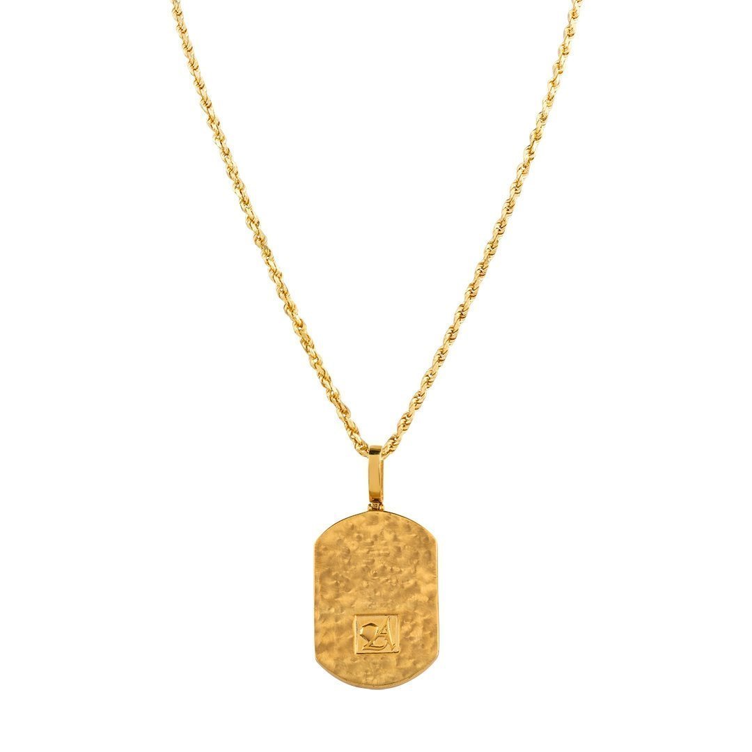 Louis Vuitton Dog Tag Pendant Necklace 18K Yellow Gold - Chronostore