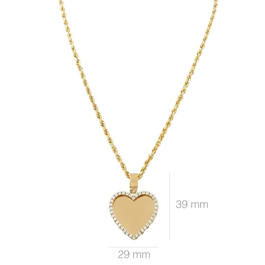 14k Yellow Gold Heart Pendant 1.59 Ctw