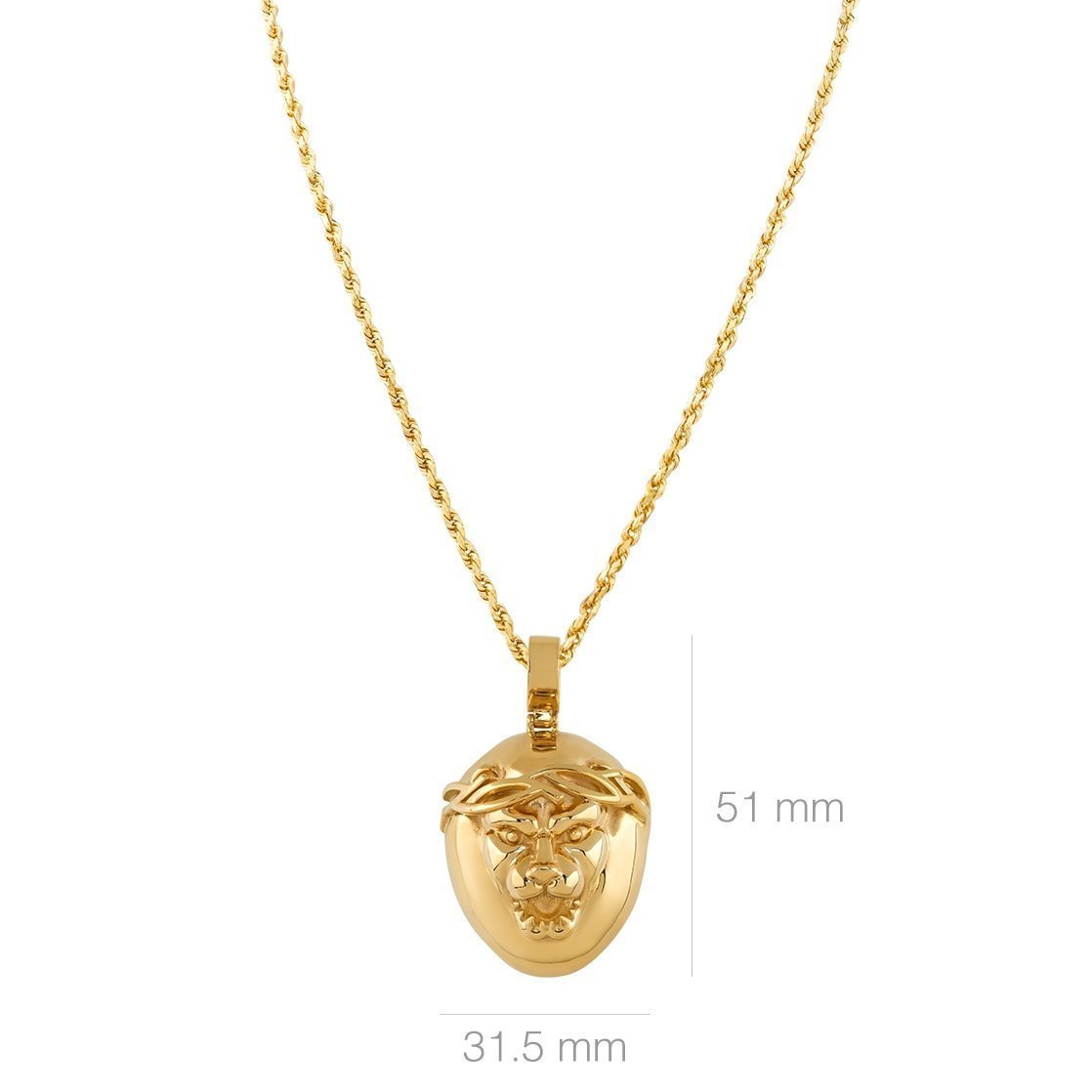 14k Yellow Gold Lion Pendant