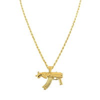 Thumbnail for Yellow 14k Yellow Gold Micro Draco AK47 Pistol Pendant