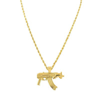 Thumbnail for Yellow 14k Yellow Gold Micro Draco AK47 Pistol Pendant