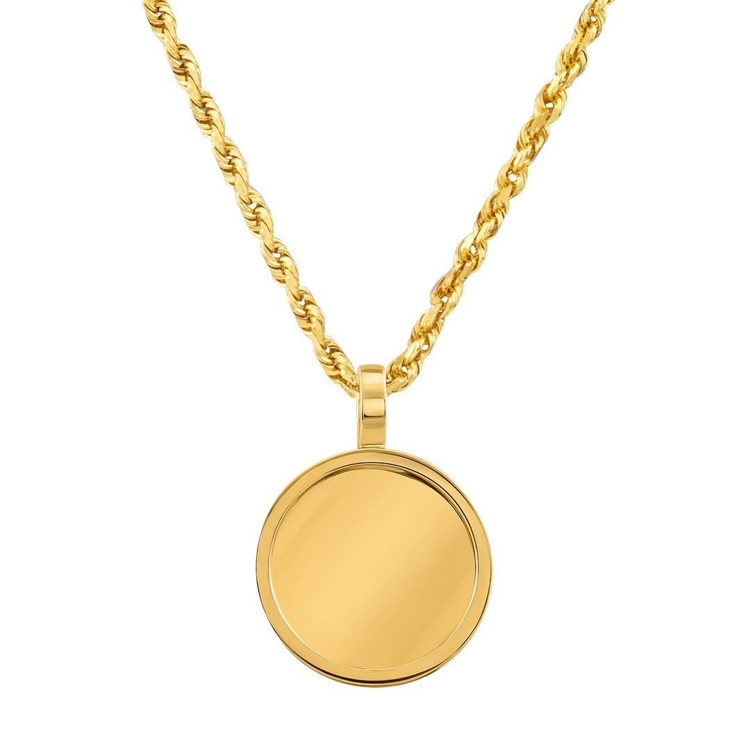 14K Yellow Gold Memory Frame Pendant - Main Image