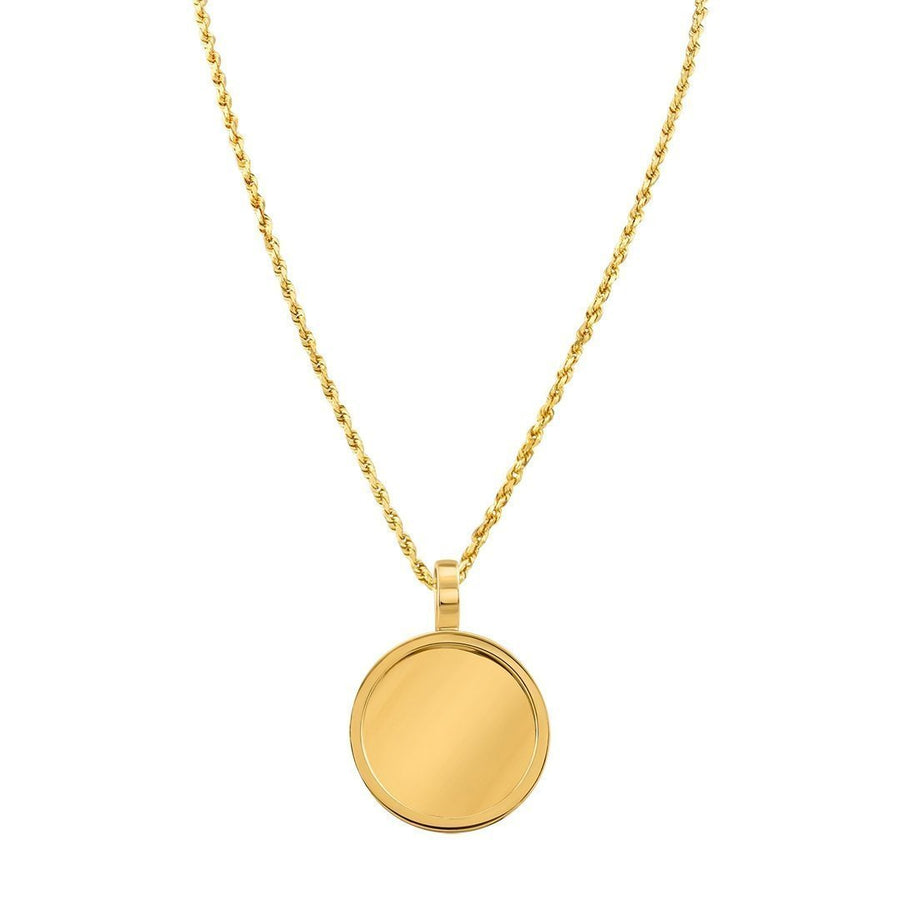 Yellow 14K Yellow Gold Rest In Peace Memory Frame Pendant