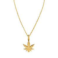 Thumbnail for 14k Yellow Gold Weed Leaf 0.56 Ctw
