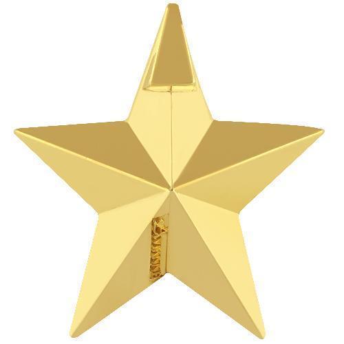 14K Yellow Solid Gold Custom Mens Diamond Star Pendant 3.96 Ctw
