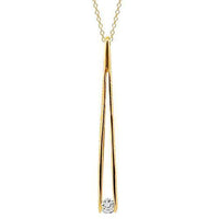 Thumbnail for Yellow 14K Yellow Solid Gold  Diamond Jewelery Tweezer Pendant 0.10 Ctw