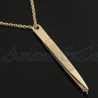 Thumbnail for Yellow 14K Yellow Solid Gold  Diamond Jewelery Tweezer Pendant 0.10 Ctw