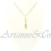Thumbnail for Yellow 14K Yellow Solid Gold  Diamond Jewelery Tweezer Pendant 0.10 Ctw