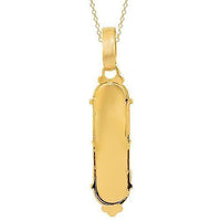 Thumbnail for Yellow 14K Yellow Solid Gold Diamond Mezuzah Pendant 0.25 Ctw