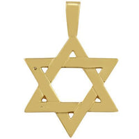 Thumbnail for Yellow 14K Yellow Solid Gold Mens Diamond Star of David Pendant 1.50 Ctw