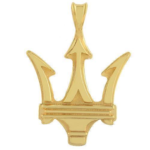 Yellow 18K Solid Yellow Gold Anchor Pendant