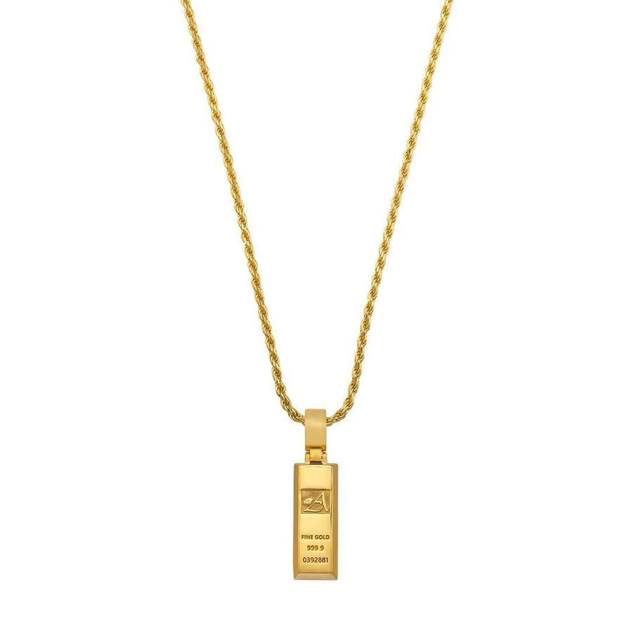 Yellow 18k Yellow Gold Plated "Avianne Gold Bar" Pendant