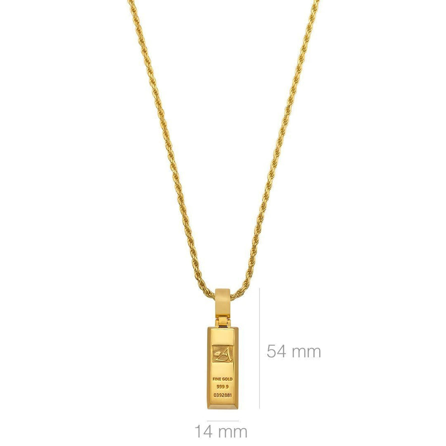 Yellow 18k Yellow Gold Plated "Avianne Gold Bar" Pendant