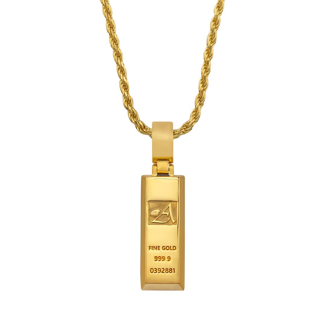 Yellow 18k Yellow Gold Plated "Avianne Gold Bar" Pendant