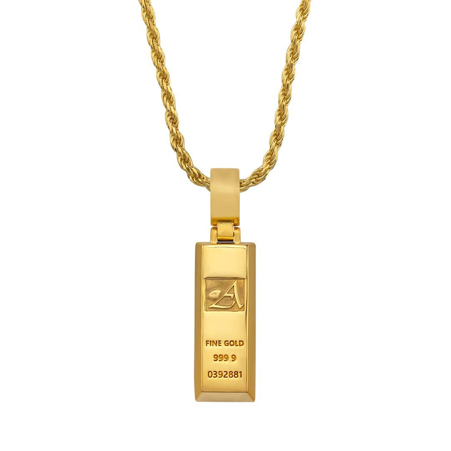 Yellow 18k Yellow Gold Plated "Avianne Gold Bar" Pendant