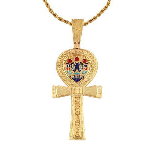 Yellow Ankh Pendant in 14k Yellow Gold