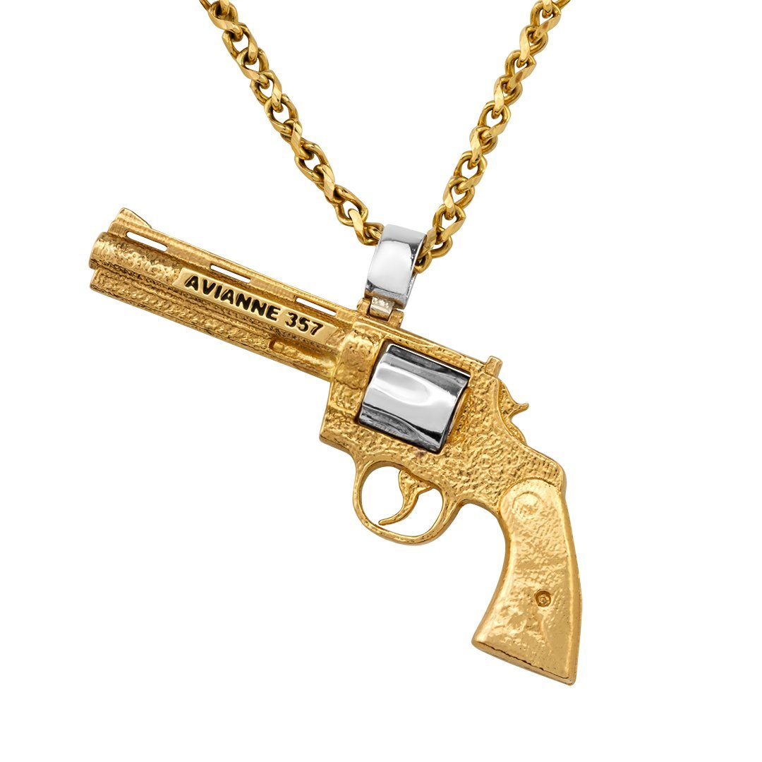 Yellow Avianne Revolver Pendant in 14k Yellow Gold