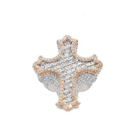 Thumbnail for White Baguette Cross Ring Two Tone 8.34 CTW