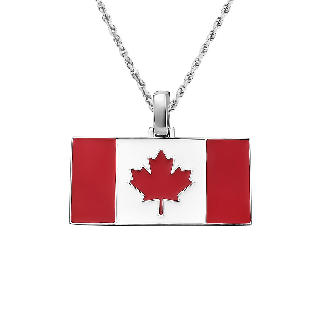 white canadian flag