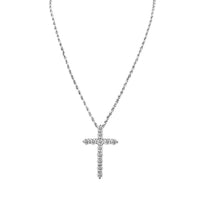 Thumbnail for Classic 0.5 carat Round Diamond Cross in 14k White Gold