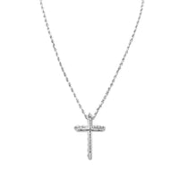 Thumbnail for Classic 0.5 carat Round Diamond Cross in 14k White Gold