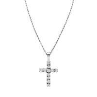 Thumbnail for 14k Gold Classic Diamond Cross Pendant 1 Cwt.