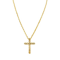 Thumbnail for Classic Round Diamond Cross in 14k Yellow Gold 1.53 Ctw