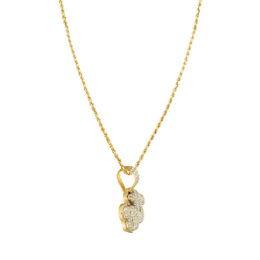 14k Gold Diamond Allah Pendant 3.18 Ctw